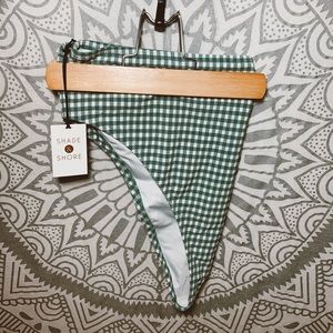 Plaid bathing suit bottoms